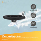 14 Premium Stainless Steel Boat Steering Wheel with Ergonomic Grip and Assist Knob - Side View