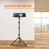 Portable Adjustable Tripod Stand for Projectors and Laptops with Phone Holder - Front View