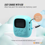 Kids Rechargeable Instant Print Camera Blue - Digital Thermal Photo Video MP3 - Extra Image