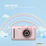 Adorable Pink Kids HD Digital Camera - Creative Selfie & Video Maker with 2.4 Inch Screen - Front View
