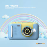 Kids HD Digital Camera Blue - Children's Selfie Photo Video 2.4 Inch Screen - Front View