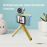 Kids HD Digital Camera Blue - Children's Selfie Photo Video 2.4 Inch Screen - Side View
