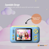 Kids HD Digital Camera Blue - Children's Selfie Photo Video 2.4 Inch Screen - 45-Degree Angle