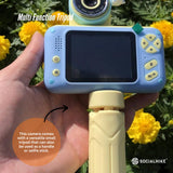 Kids HD Digital Camera Blue - Children's Selfie Photo Video 2.4 Inch Screen - Rear View