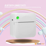 Social Hike Portable Mini Printer White - Inkless Bluetooth Phone Pocket Thermal Printing