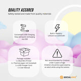 Compact Inkless Bluetooth Mini Printer - Thermal Pocket Printer in Blue - Extra Image