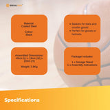 Sports Equipment Storage Rack - Vertical Ball Organiser Basketball Garage Stand - Close-Up Angle