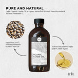 Orku 1.5L Organic Castor Oil - Hexane Free Cold Pressed - Side View