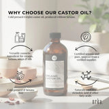 Orku 1.5L Organic Castor Oil - Hexane Free Cold Pressed - 45-Degree Angle