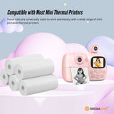 Instant Print Thermal Paper Rolls - 5 Pack for Mini Cameras and Printers - Front View