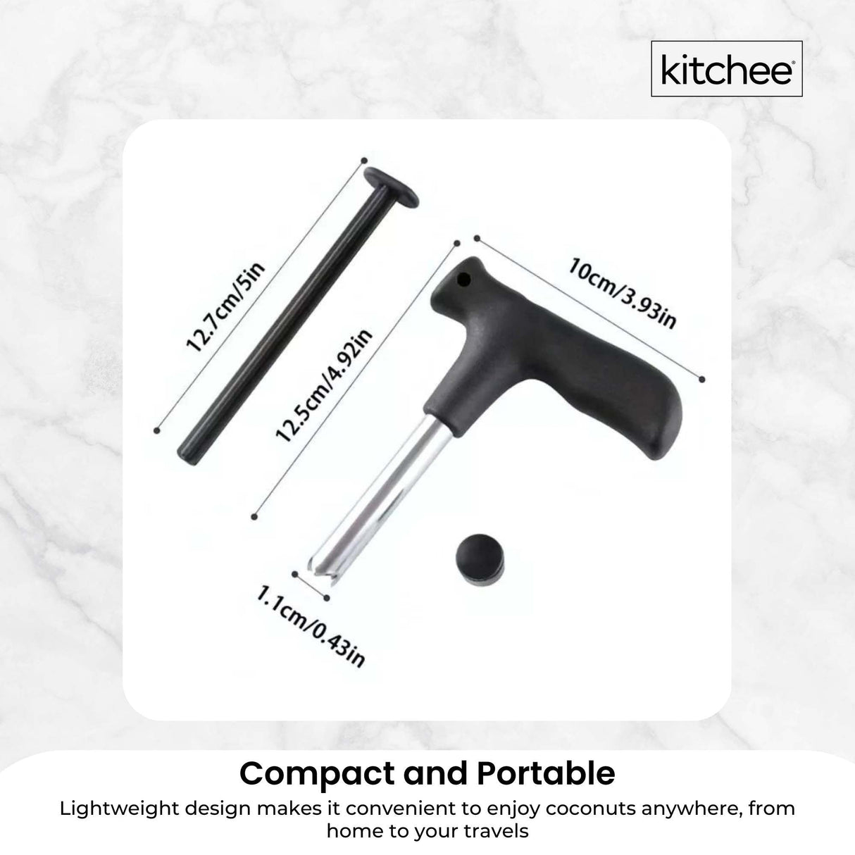 5-Pack Stainless Steel Coconut Opener Set - Efficient Kitchen Tool for Quick Coconut Access