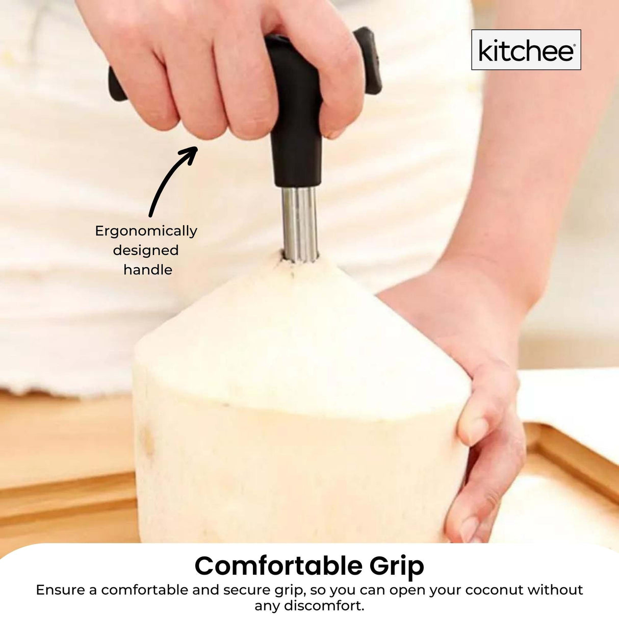 5-Pack Stainless Steel Coconut Opener Set - Efficient Kitchen Tool for Quick Coconut Access