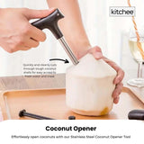 5-Pack Stainless Steel Coconut Opener Set - Efficient Kitchen Tool for Quick Coconut Access - Front View
