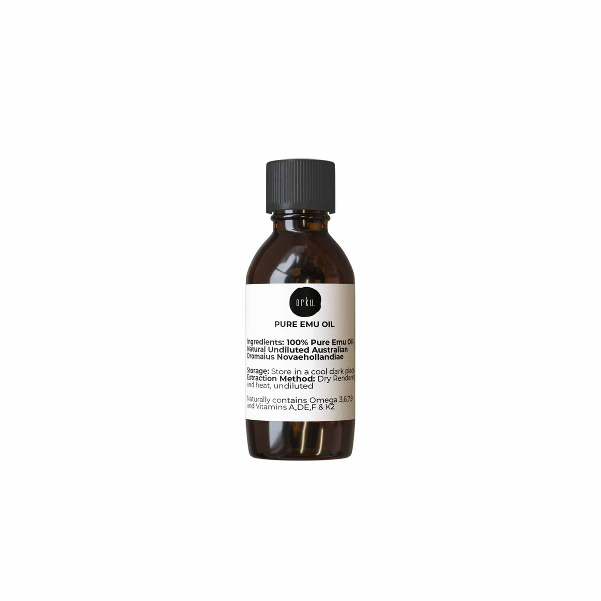 Orku 10ml Premium Pure Emu Oil - All-Natural Australian Dromaius Novaehollandiae Extract
