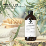 Orku 500ml Premium Pure Emu Oil - Authentic Australian Dromaius Novaehollandiae - Front View
