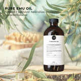 Orku 500ml Premium Pure Emu Oil - Authentic Australian Dromaius Novaehollandiae - Front View