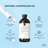 Orku 500ml Premium Pure Emu Oil - Authentic Australian Dromaius Novaehollandiae - 45-Degree Angle