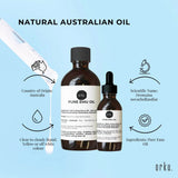 Orku 250ml Pure Emu Oil + Bonus 25ml Bottle - Australian Dromaius Novaehollandiae - Top-Down View