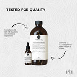Orku 500ml Pure Emu Oil + Bonus 25ml Bottle - Australian Dromaius Novaehollandiae - Close-Up Angle