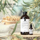 Orku 500ml Pure Emu Oil + Bonus 25ml Bottle - Australian Dromaius Novaehollandiae - Front View