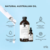 Orku 500ml Pure Emu Oil + Bonus 25ml Bottle - Australian Dromaius Novaehollandiae - Top-Down View