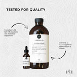 Orku 1L Pure Emu Oil + Bonus 25ml Bottle - Australian Dromaius Novaehollandiae - Close-Up Angle