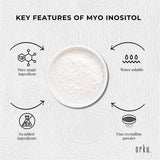 Orku 1Kg Myo Inositol Powder - USP Grade High Purity Unflavoured - Close-Up Angle