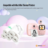 5-Pack Instant Print Thermal Paper Sticker Rolls for Mini Cameras and Printers - Front View