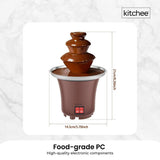 Elegant 3-Tier Electric Chocolate Fountain for Fondue Delight - Top-Down View