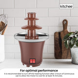 Elegant 3-Tier Electric Chocolate Fountain for Fondue Delight - 45-Degree Angle