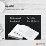 Tooleroo 100 Sheets BPA-Free A4 Thermal Printing Paper - Waterproof & Long-Lasting - Rear View