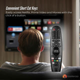 Tooleroo Universal Voice Remote for LG Smart TVs - Compatible with Magic Remote Models GA, BA Series - Close-Up Angle