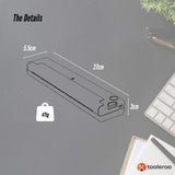 Compact Wireless A4 Thermal Printer Kit with 100 Sheets - Inkless and Portable - Rear View