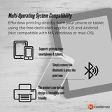 Compact Wireless A4 Thermal Printer Kit with 100 Sheets - Inkless and Portable - Top-Down View