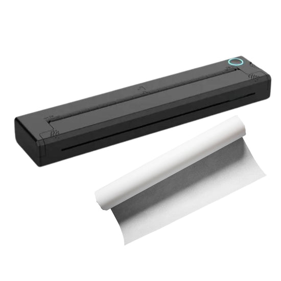 Compact Wireless A4 Thermal Printer Kit with 100 Sheets - Inkless and Portable