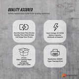 Compact Wireless A4 Thermal Printer Kit with 100 Sheets - Inkless and Portable - Low Angle