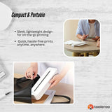 Portable A4 Wireless Thermal Printer Bundle - Inkless Printing with Paper Kit - Close-Up Angle