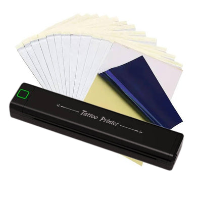 Tooleroo Portable A4 Thermal Printer Black + Tattoo Stencil Paper - Wireless