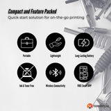 Compact Wireless A4 Thermal Printer with Tattoo Stencil Paper Kit - Tooleroo - 45-Degree Angle