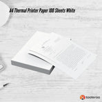 Tooleroo 20x 100 Sheet Pack A4 Thermal Printer Paper White - BPA Free Bulk