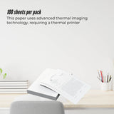 Tooleroo 20x 100 Sheet Pack A4 Thermal Printer Paper White - BPA Free Bulk - Side View