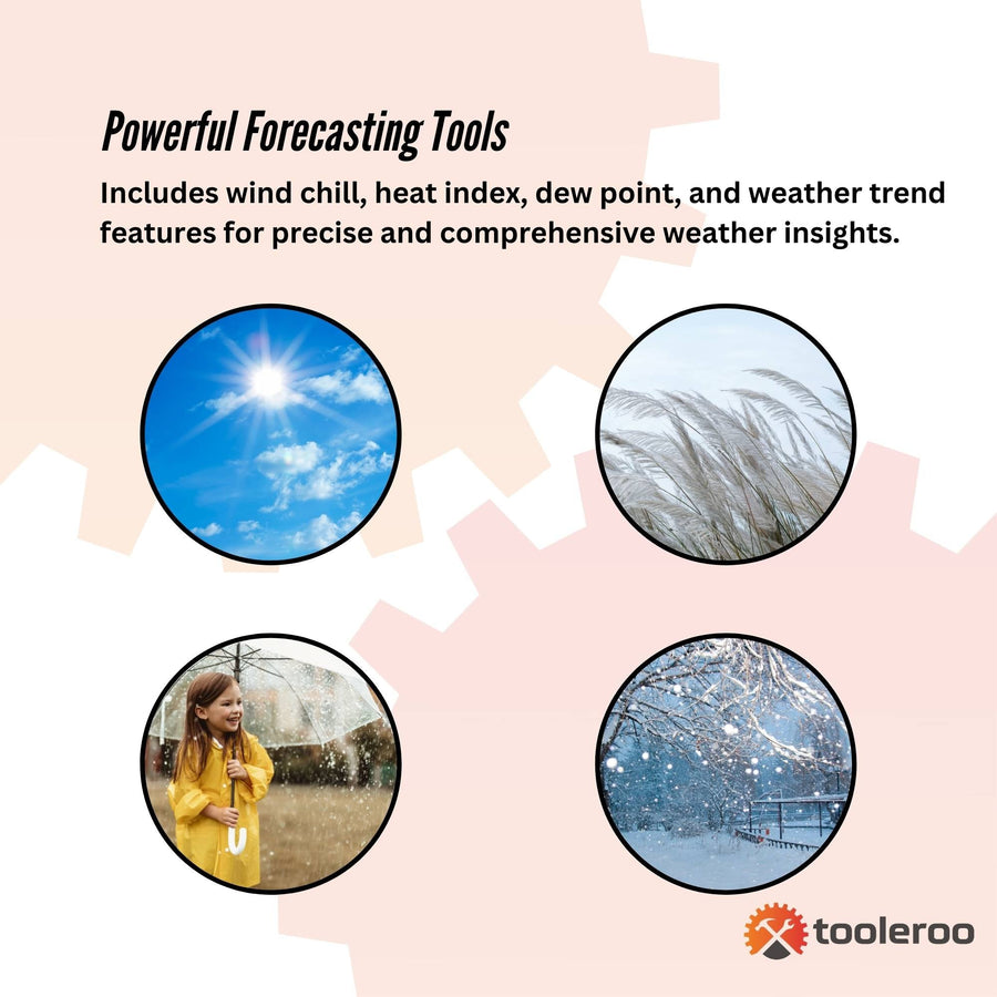 Tooleroo Weather Station 7-in-1 Professional Home Forecast Outdoor Sensor, image 7