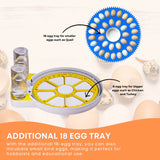 Automatic 8 / 18 Egg Incubator - Electrical Turning Chicken Quail Duck Hatching - Close-Up Angle