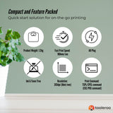 Tooleroo Bluetooth Thermal Label Printer - USB POS Receipt Shipping Printing - 45-Degree Angle