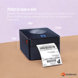 Tooleroo Bluetooth Thermal Label Printer - USB POS Receipt Shipping Printing - Rear View