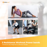 3x Resistance Exercise Hip Bands Set - Stretch Glute Booty Workout Power Loops - Side View
