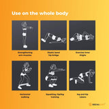 3x Resistance Exercise Hip Bands Set - Stretch Glute Booty Workout Power Loops - Close-Up Angle
