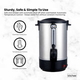 Kitchee 15L Electric Water Boiler - Stainless Steel Commercial Hot Liquid Urn - 45-Degree Angle