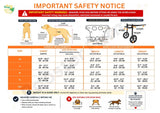 Rooster Farms Little Dog Wheelchair Small Harness - Adjustable Back Leg Aid - Front View