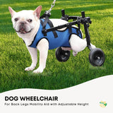 Rooster Farms Little Dog Wheelchair Small Harness - Adjustable Back Leg Aid - Top-Down View